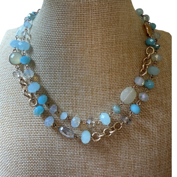 LOFT Jewelry - Boho Coastal Multi Strand Beaded Statement Necklace Loft